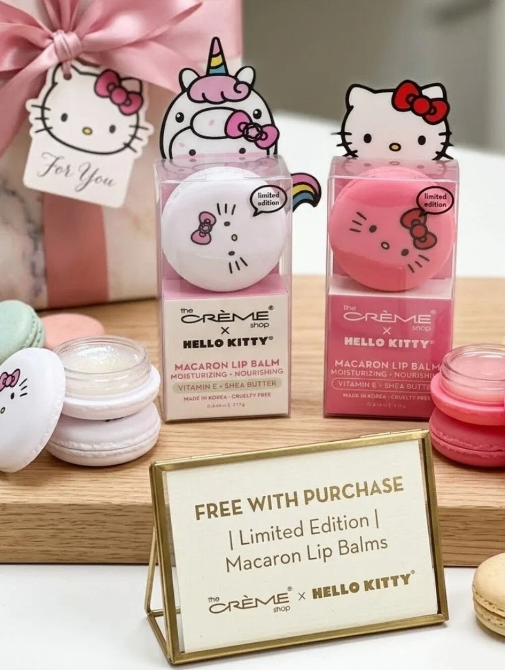 FREE W/ $35 Purchase The Crème Shop x Hello Kitty Macaron Lip Balm